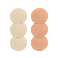 Glam of Sweden 6 Make-Up Sponsjes Wit en Huidskleur Rond 5 cm