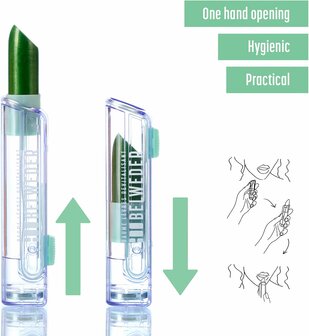 Belweder Kameleon Green Phytosterols Revitalizing Lip Balm 2 stuks gebruik