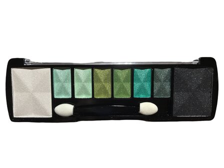 DDonna - Oogschaduw Palette - Space Verde - 8 kleuren: wit / groen / zwart