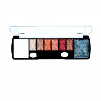 DDonna - Oogschaduw Palette - Space Marron - 8 kleuren: wit / bruin / goud / zwart