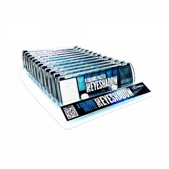 DDonna - Oogschaduw Palette - Space Azul - 8 kleuren: wit / blauw / zwart  zijkant