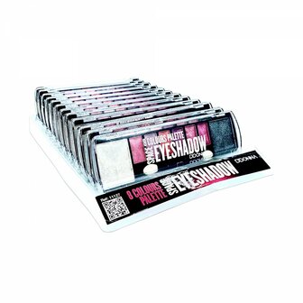 DDonna - Oogschaduw Palette - Space Rosa - 8 kleuren: wit / roze / paars / zwart zijkant