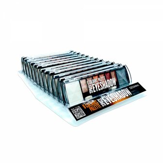 DDonna - Oogschaduw Palette - Space Marron - 8 kleuren: wit / bruin / goud / zwart zijkant