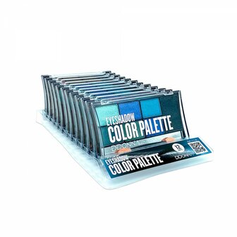 DDonna - Color Palette Oogschaduw - Planet Azul - Blauw/Zwart zijkant