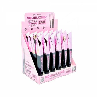 DDonna - Volumazing! Mascara - Zwart - Waterproof - 1 flesje met 10 gram inhoud - Display