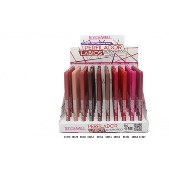 Leticia Well - Perfect Nude lippotlood en oogpotlood draaibaar zacht / Automatic Eyeliner Lipliner Soft - Nummer 33379 - Displa