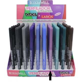 Leticia Well - Lila/Pink/Rosa Metallic Lippotlood en Oogpotlood draaibaar zacht / Automatic Eyeliner Lipliner Soft - Nummer 333