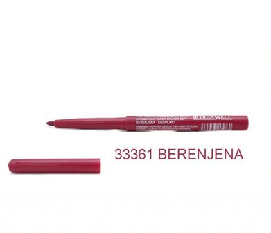 Leticia Well - Roze Rood/Eggplant lippotlood en oogpotlood draaibaar zacht / Automatic Eyeliner Lipliner Soft - Nummer 33361 - 