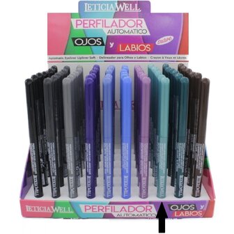 Leticia Well - Turquoise Metallic lippotlood en oogpotlood draaibaar zacht / Automatic Eyeliner Lipliner Soft - Nummer 33362 - 