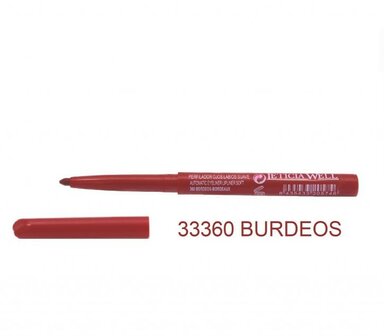 Leticia Well - Donker Rood- Bordeaux - Burdeos - Burgundy lippotlood en oogpotlood draaibaar zacht / Automatic Eyeliner Lipline