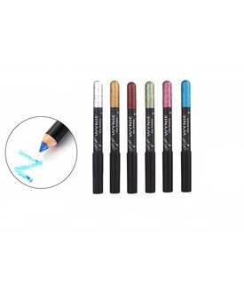 Wynie - Star Glitter - 6 Oogschaduw Potlood - Zilver/Goud/Bruin/Roze/Groen/Blauw - Set met 6 stuks