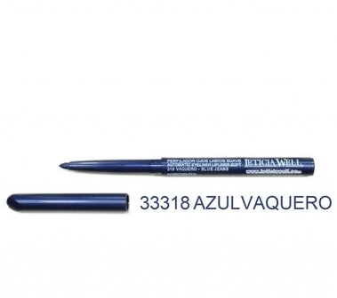 Leticia Well - Dark Blue/Jeans Blauw oogpotlood en lippotlood draaibaar zacht / Automatic Eyeliner Lipliner Soft - Nummer 33318