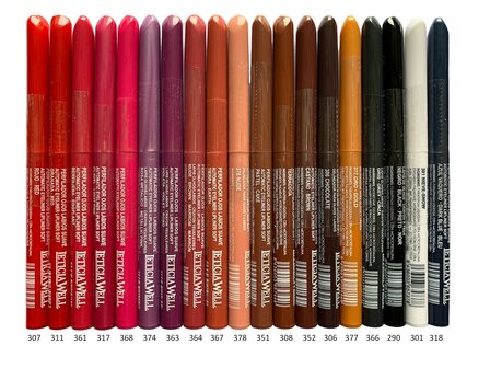 Leticia Well - Dark Blue/Jeans Blauw oogpotlood en lippotlood draaibaar zacht / Automatic Eyeliner Lipliner Soft - Nummer 33318