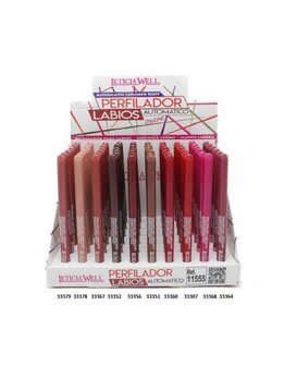 Leticia Well - Donker Rood - Wijnrood - Vino - Red Wine lippotlood en oogpotlood draaibaar zacht / Automatic Eyeliner Lipliner 