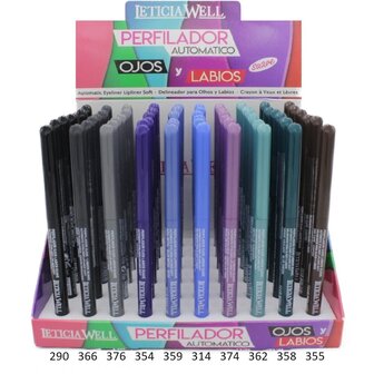 Leticia Well - Blauw Metallic/Blue lippotlood en oogpotlood draaibaar zacht / Automatic Eyeliner Lipliner Soft - Nummer 33359 -