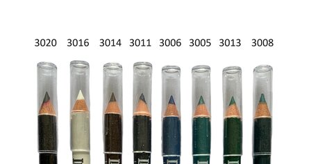 Leticia Well - Kohl / Kajal Oogpotlood / Eyeliner Pencil - Groen/Verde Musgo/Moss Green - Nummer 3008 - Kort