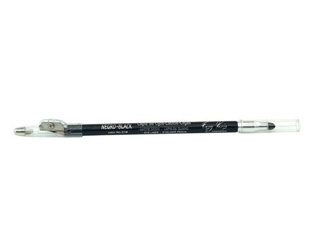 Easy Paris - Oogpotlood en Lippotlood - Extra Waterproof - Zwart - Met puntenslijper en smudger/vervager - Nummer 001 - In verp