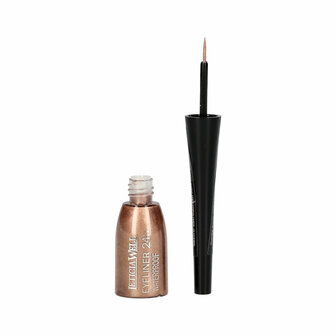 Leticia Well - Vloeibare Eyeliner - NIET WATERPROOF - Goud Bruin - Flacon met dun, lang kwastje en 4 gram inhoud - Nummer 12