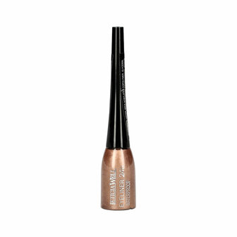 Leticia Well - Vloeibare Eyeliner - NIET WATERPROOF - Goud Bruin - Flacon met dun, lang kwastje en 4 gram inhoud - Nummer 12 - 
