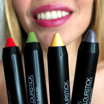 Camaleon Cosmetics - Magic Colourstick - Verkleurende Magic Lipstick - Groen/Rood/Geel/Grijs: verkleurend naar roze en rood tin