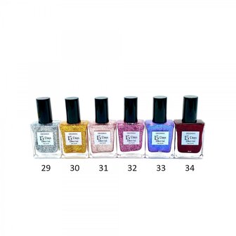 D&#039;Donna - 15-Days Effect Gel Nagellak Glitter - Zilvergrijs met zilver en roze mini glitters - 1 Flesje met 16 ml. inhoud 