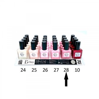 D&#039;Donna - 15-Days Effect Gel Nagellak Pearl - Warm Roze Parelmoer - 1 Flesje met 16 ml. inhoud - Nummer 28