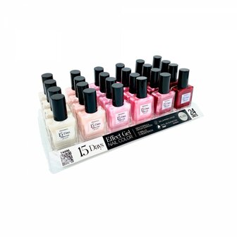 D&#039;Donna - 15-Days Effect Gel Nagellak Pearl - Roze Rood Shimmer - 1 Flesje met 16 ml. inhoud - Nummer 10 - Display