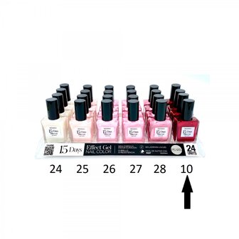 D&#039;Donna - 15-Days Effect Gel Nagellak Pearl - Roze Rood Shimmer - 1 Flesje met 16 ml. inhoud - Nummer 10