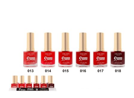 Easy Paris Cosmetics - Nagellak - Cyclaam - Warm Donker Roze - 1 flesje met 13 ml inhoud - Nummer 018 - Display