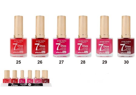 Easy Paris Cosmetics - Nagellak - Dekkend Rood met Shimmer - Glitter - 1 flesje met 13 ml inhoud - Nummer 030 - Display