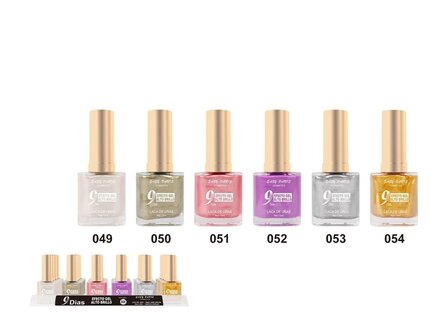 Easy Paris - Nagellak - Geel Goud Mini Glitter/Shimmer/Metallic - 1 flesje met 13 ml inhoud - Nummer 054 - Display