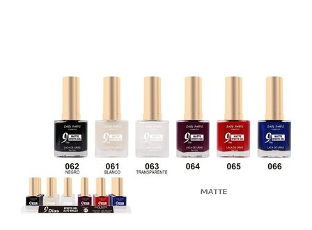 Easy Paris - Nagellak - Mat Transparant - 1 flesje met 13 ml inhoud - Nummer 063 - Display