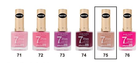 Easy Paris - Nagellak - Mat Beige - 1 flesje met 13 ml inhoud - Nummer 075