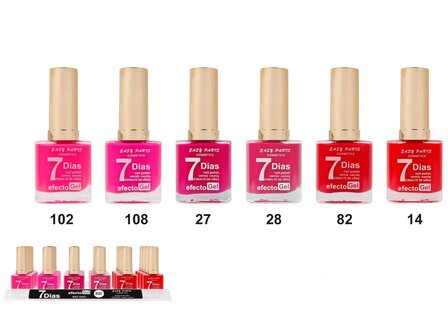 Easy Paris - Nagellak - Fluor Roze/Neon Roze/Fel Roze - 1 flesje met 13 ml inhoud - Nummer 102 - Display