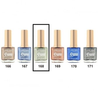 Easy Paris Cosmetics - Nagellak - Licht Groen Metallic - 1 flesje met 13 ml inhoud - Nummer 168