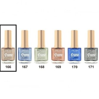 Easy Paris Cosmetics - Nagellak - Licht Goud Metallic - 1 flesje met 13 ml inhoud - Nummer 166