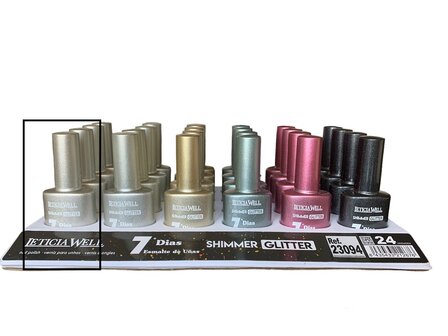 Leticia Well - Dekkende Shimmer Glitter Nagellak - Champagne Goud met glitters - 1 flesje met 13 ml inhoud - Nummer 21