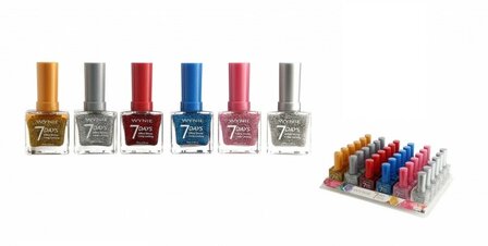 Wynie - Nagellak 7 Days Ultra Shine Long Lasting - Transparant met gouden glitters - 1 flesje met 15 ml inhoud - Nummer 704 - D