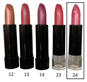 Clich&eacute; - Lipstick / Lippenstift - Roze Parelmoer Metallic - Nummer 24 - 1 Stuks - Kleuren 3