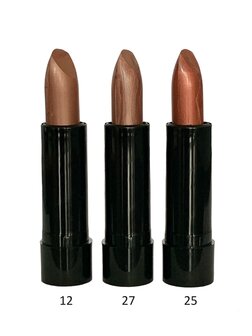 Clich&eacute; - Lipstick / Lippenstift - Goud / Bruin / Warm Nude Parelmoer Metallic - Nummer 27 - 1 Stuks - Kleuren 3