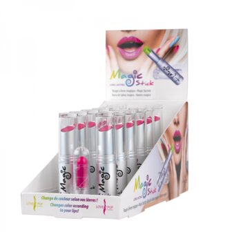 Lovely Pop Cosmetics - Magic Lipstick - Lipstick die verkleurt na het aanbrengen - Nummer 02 - 1 stuks - Display