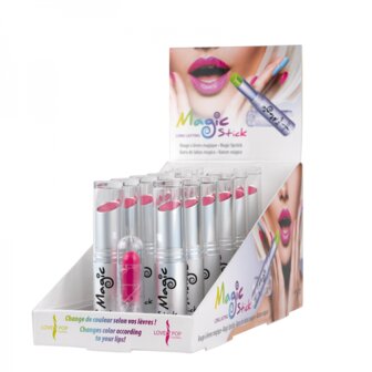 Lovely Pop Cosmetics - Magic Lipstick - Lipstick die verkleurt na het aanbrengen - Nummer 03 - 1 stuks - Display
