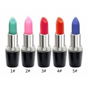 Saffron London - Roze of Rood Verkleurende Magic Lippenstift - Colour Change Lipstick - 05 Blue Blauw - Kleuren