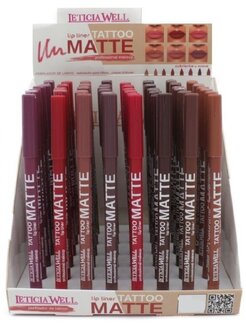 Leticia Well - Matte Tattoo Lippotlood / Lipliner - Beige / Velvet Nude - Nummer 11658 - 1 stuks - Display