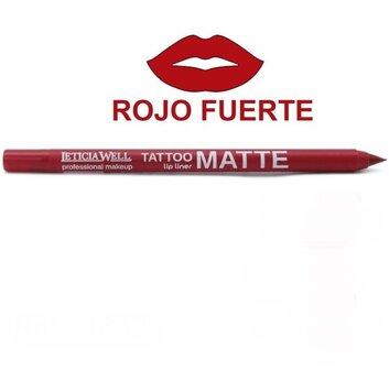 Leticia Well - Matte Tattoo Lippotlood / Lipliner - Rood / Hot Red - Nummer 11652 - 1 stuks
