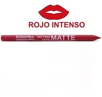 Leticia Well - Matte Tattoo Lippotlood / Lipliner - Rood / Iconic Red - Nummer 11655 - 1 stuks