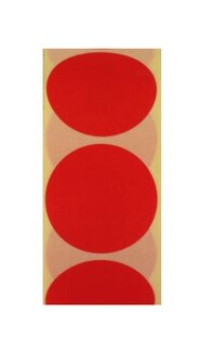 25 Ronde Stickers - Mat Rood - Sluitstickers - Sluitzegel - Etiket - Beschrijfbaar - Doorsnede 3 cm