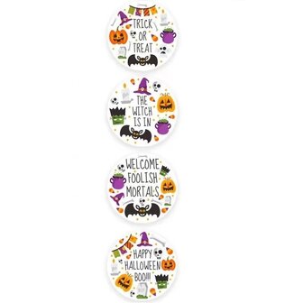 40 Halloween stickers Tekst