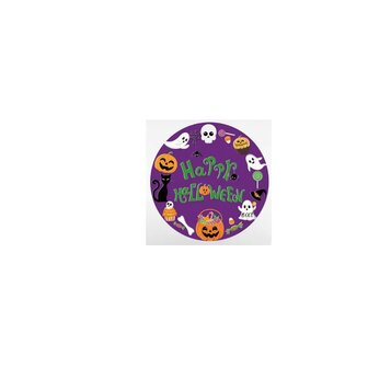 40 Happy Halloween Stickers 2,5 Paars