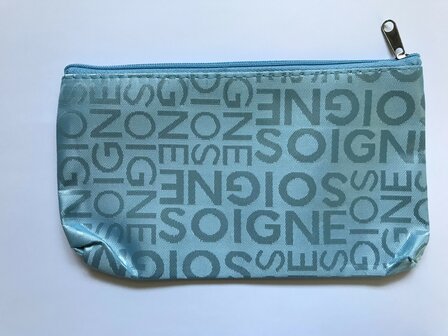soigne lichtblauw 2 origineel make-up tasje toilettasje bol.com